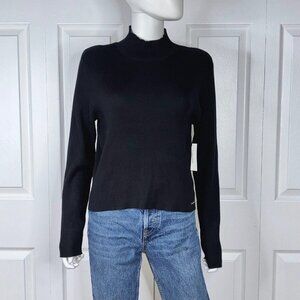 CALVIN KLEIN XL women's black turtleneck sweater NEW with tag